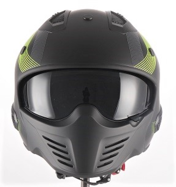 Helm VITO JET BRUZANO schwarz-matt/gelb